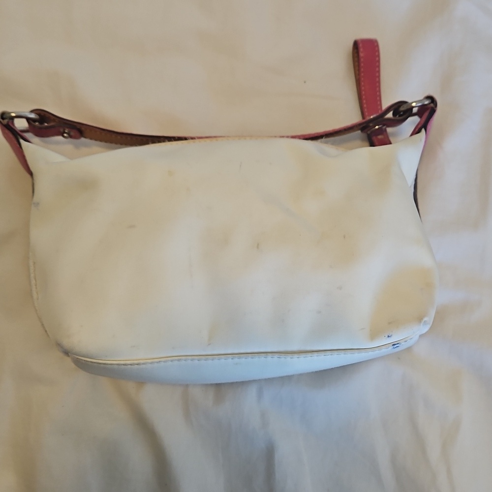White and Pink Vintage Mini Coach Bag - Picture 4 of 11